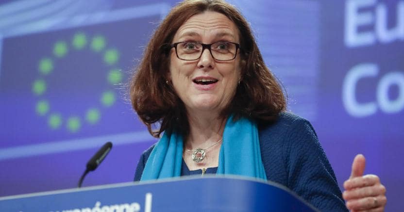 La commissaria Ue al commercio Cecilia Malmstroem (Epa)