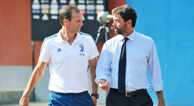 Massimiliano Allegri e Andrea Agnelli (Ansa)