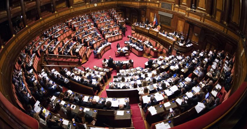 L’Aula del senato (Ansa)