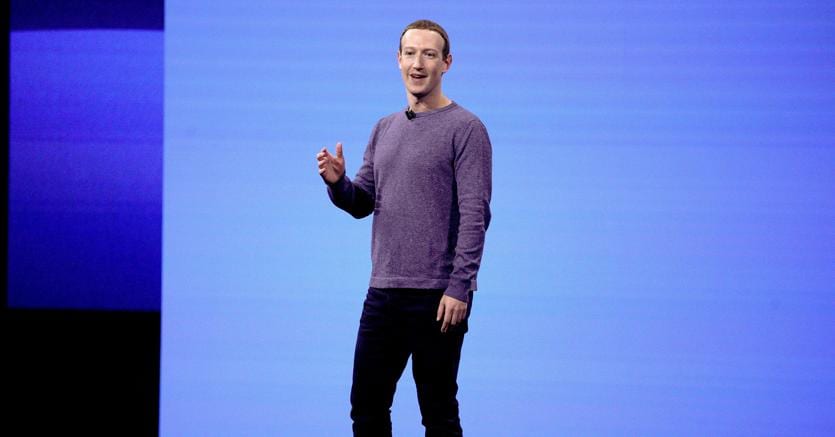 Il ceo di Facebook, Mark Zuckerberg, durante una convention a San Jose, in California