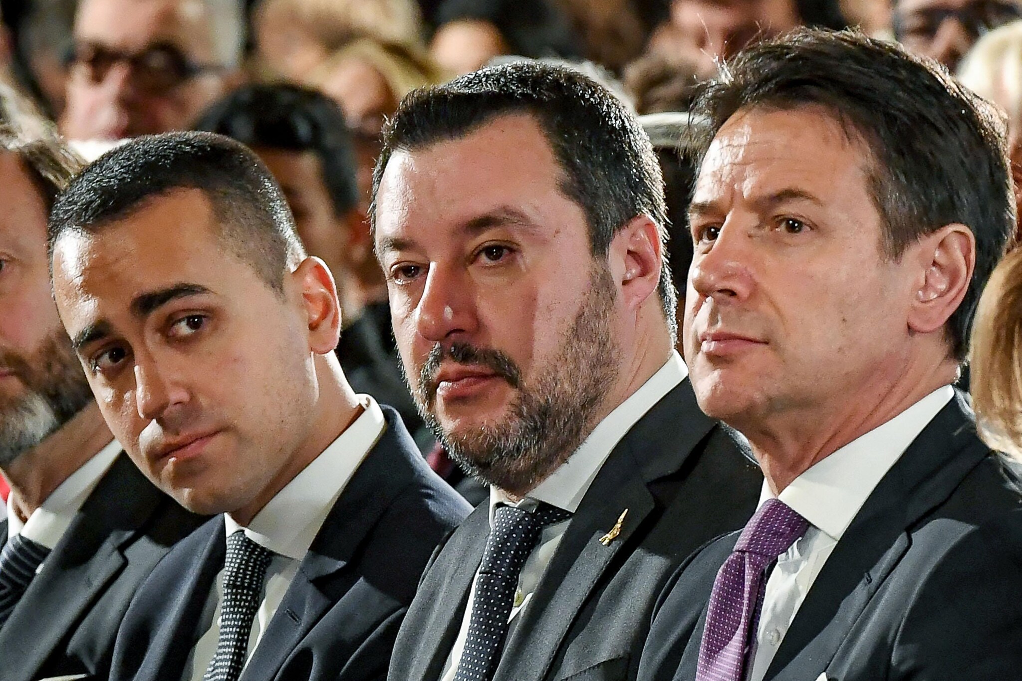 Luigi Di Maio, Matteo Salvini, Giuseppe Conte (Ansa) 