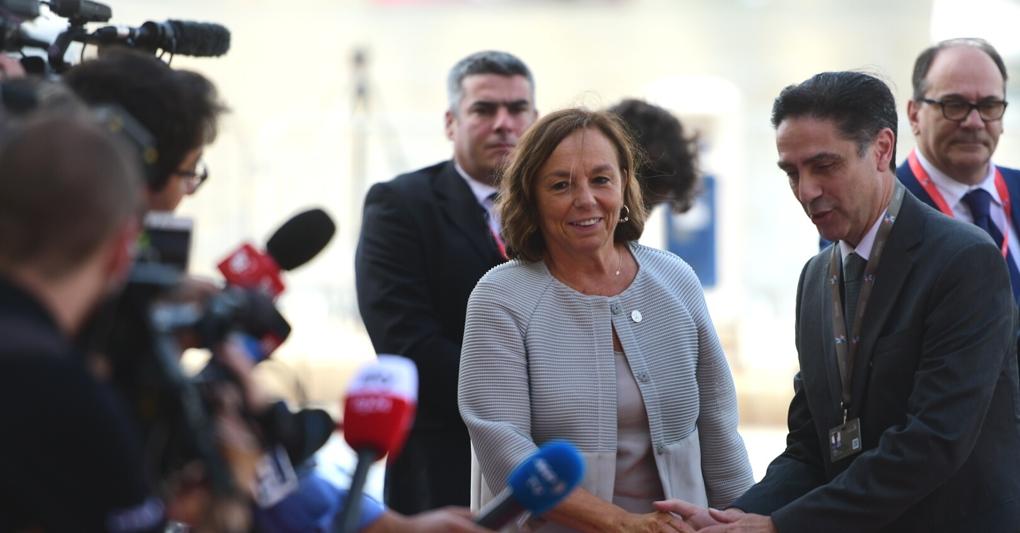 Il ministro dell’Interno Luciana Lamorgese al vertice maltese sui migranti (foto Ap) 