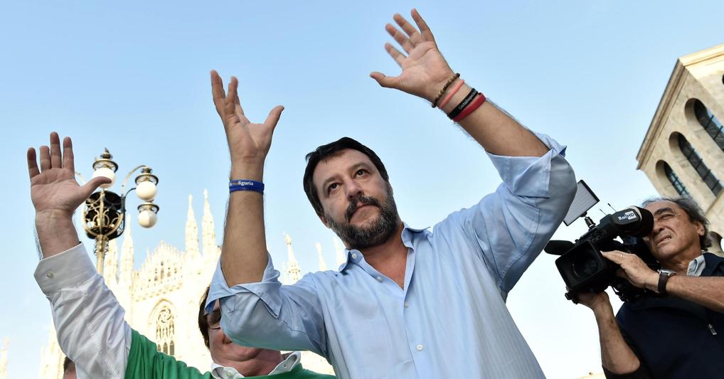 Il segretario della Lega Matteo Salvini (foto Ansa) 