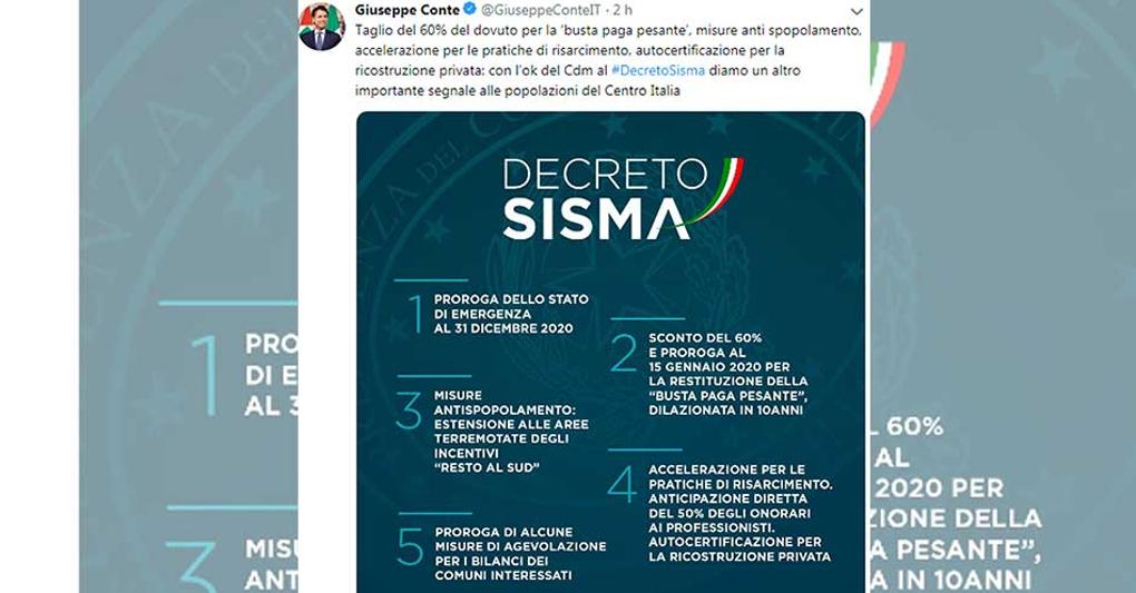 Terremoto Via Libera Al Decreto Che Proroga A Dicembre 2020 Lo Stato Di Emergenza Il Sole 24 Ore