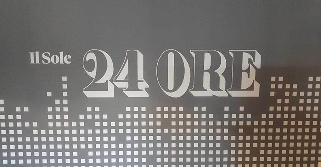 Lo studio per la registrazione dei video del Sole 24 Ore 