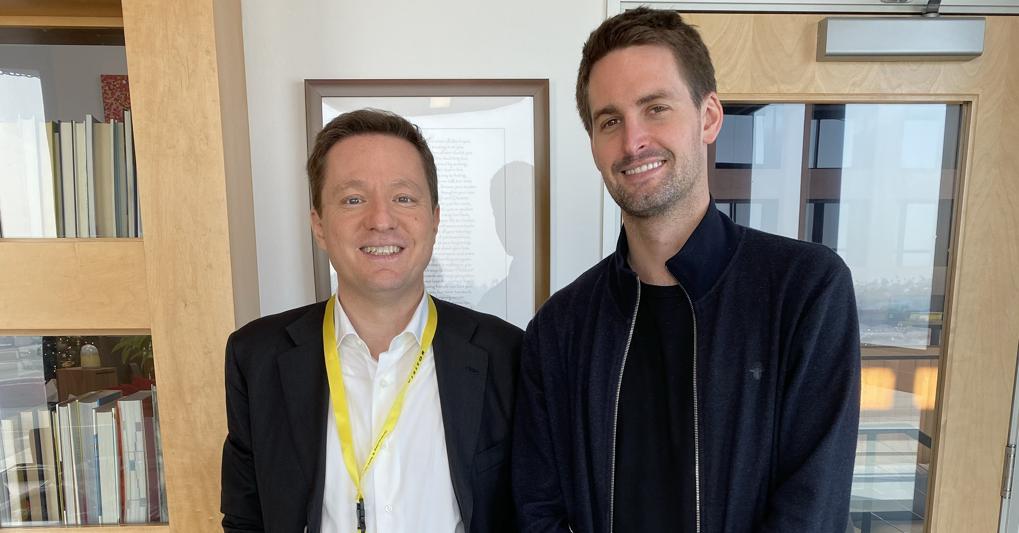 Andrea-Ceccherini e Evan Spiegel 