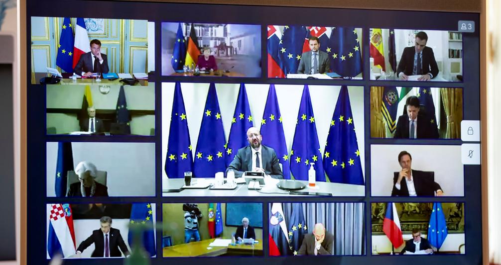 Il vertice europeo in videoconferenza (Reuters) 