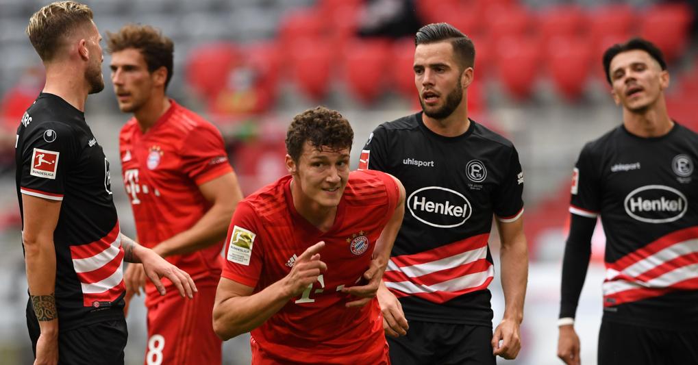 Un momento dell’incontro tra Bayern Monaco e Fortuna Duesseldorf  del 30 maggio (Afp) 