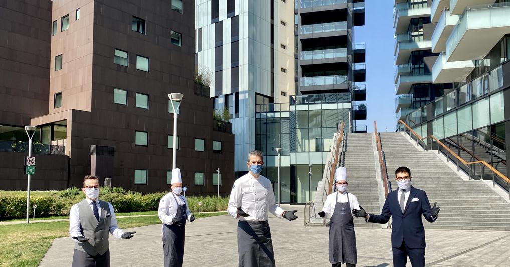 Lo staff del ristorante Berton a Milano 