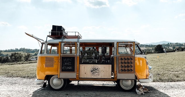 La postazione mobile di Caffè Vergnano 