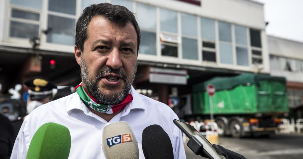 Il leader della Lega Matteo Salvini (Ansa) 