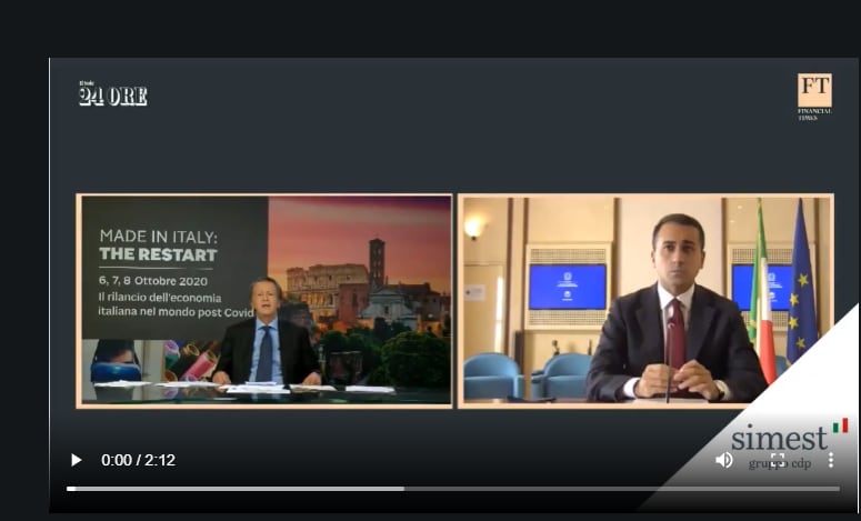 Il direttore de Il Sole 24 Ore Fabio Tamburini intervista il ministro degli esteri Luigi Di Maio 