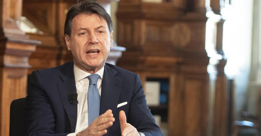 Il presidente del Consiglio Giuseppe Conte (foto Ansa) 