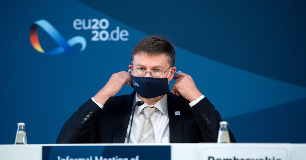 Il vice presidente esecutivo della Commissione Ue, Valdis Dombrovskis (foto Reuters) 
