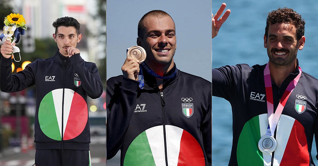 Gregorio Paltrinieri,  Massimo Stano, Manfredi Rizza 