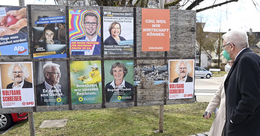 Manifesti elettorali nel Baden-Württemberg (Ap) 