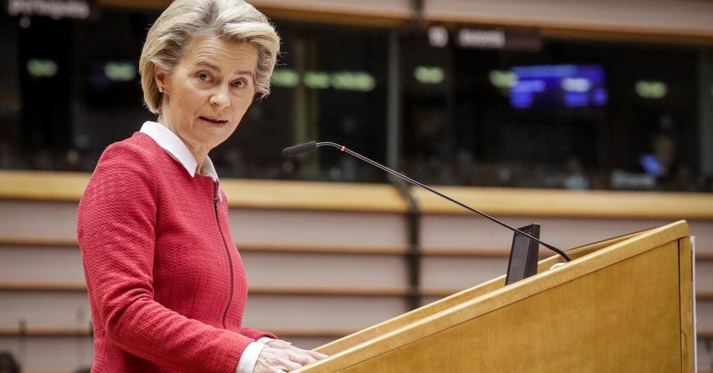 La presidente della Commissione Ue, Ursula von der Leyen - Epa 