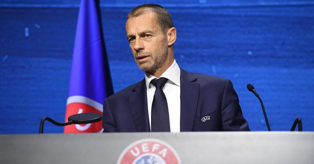 Il presidente dell’Uefa, Aleksander Ceferin (Epa)  