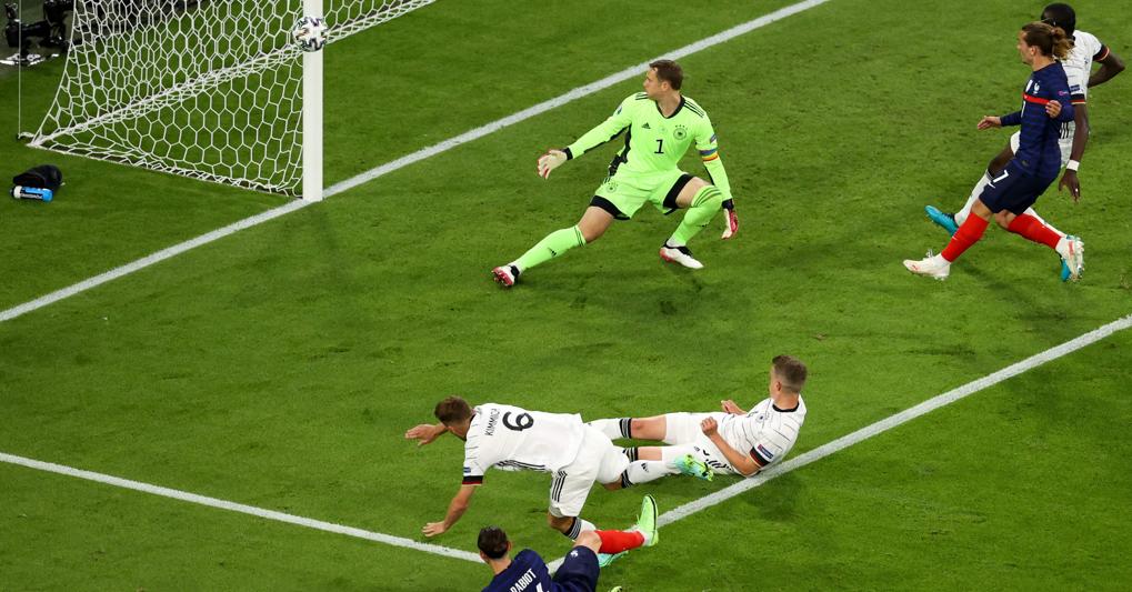Una fase del match Francia-Germania del 15 giugno (Afp) 
