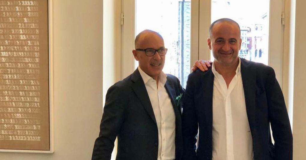 Marco Codognola, ad di Itelyum (a sinistra) e Natale Castiglia, fondatore dell'azienda pugliese Castiglia (a destra) 