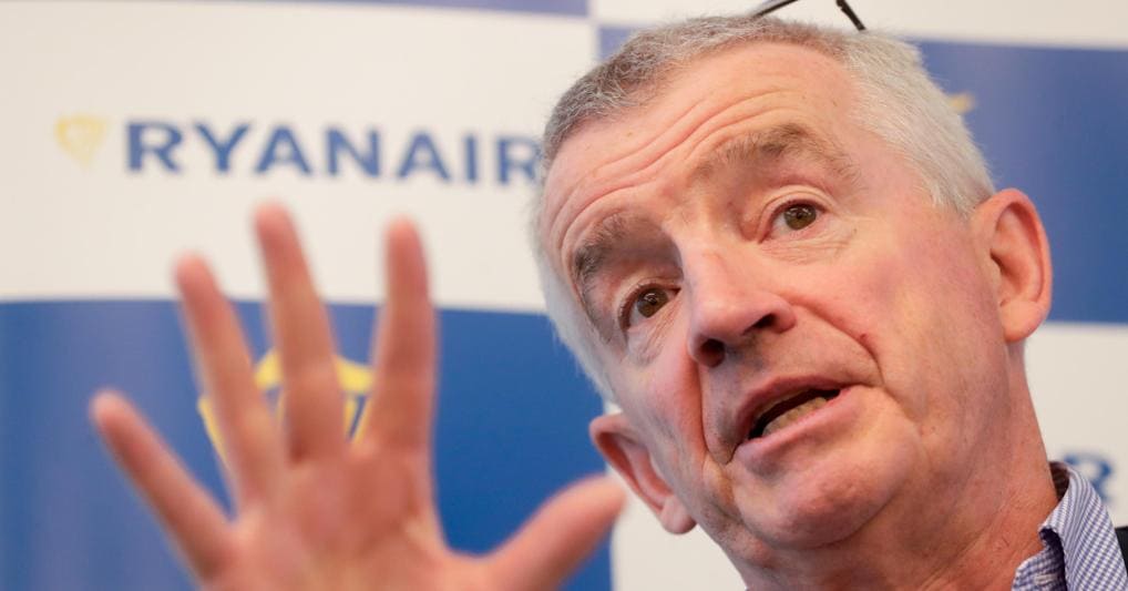 Il ceo di Ryanair Group, Michael O’Leary (EPA/STEPHANIE LECOCQ) 