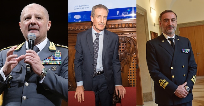 Nella foto: Giuseppe Zafarana, Mario Parente, Enrico Credendino 
