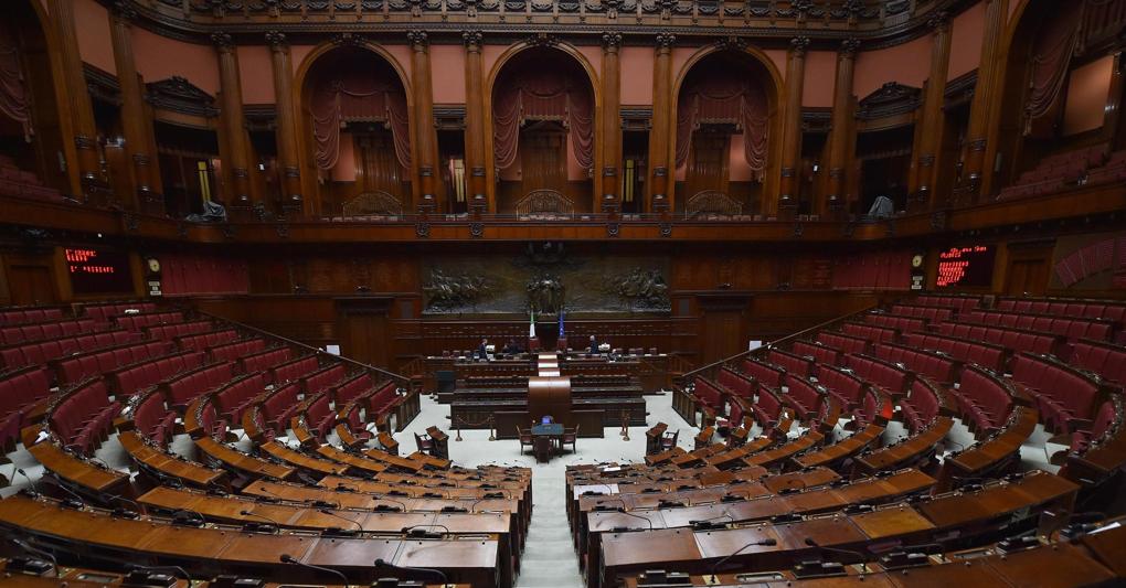 L’Aula di Montecitorio (Ansa/Ettore Ferrari) 