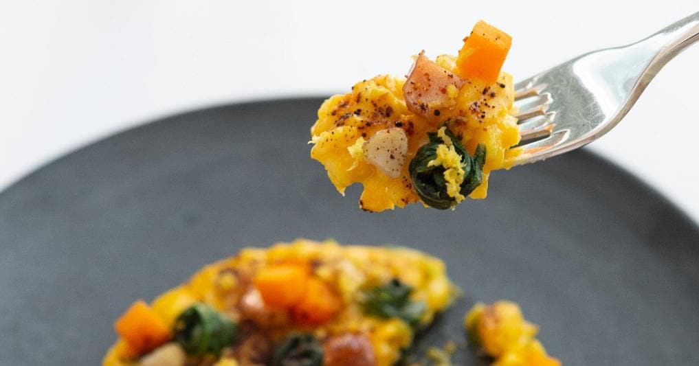 Un piatto dello chef  Filippo Saporito, tra i partecipanti di Enogastronomica 2022  
