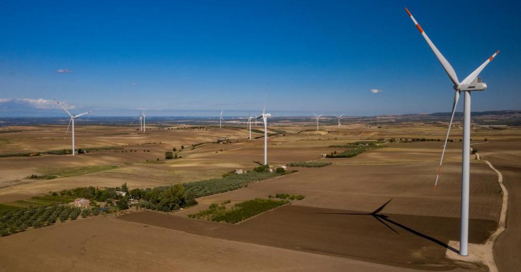 L'impianto eolico di Belenergia a Bellavello (in provincia di Potenza) 