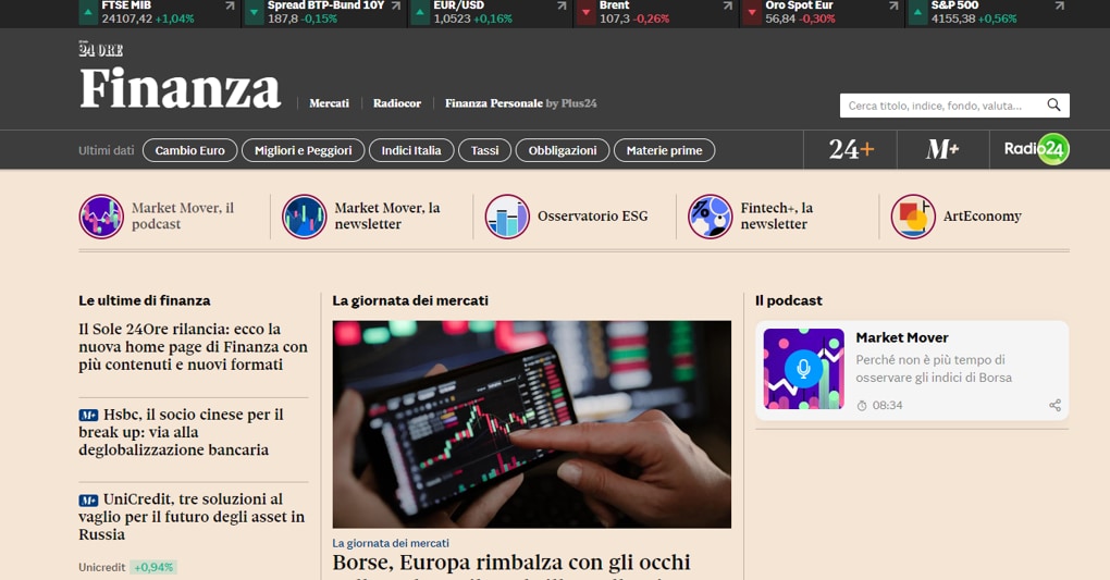 Nuova homepage di Finanza, un punto di accesso che ordina la complessi...