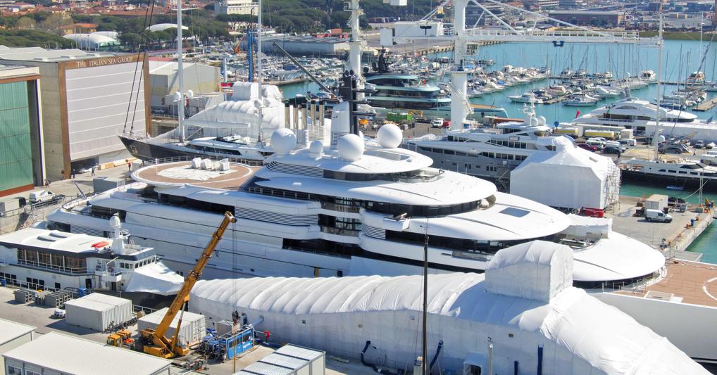 Il superyacht Scheherazade congelato dallo stato italiano (Ansa) 