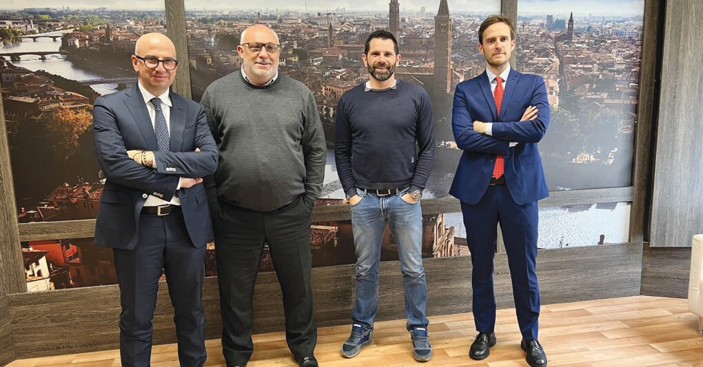  Da sinistra Giulio Fezzi, Enzo Zanin, Sergio Pellissier e Alberto Medici 