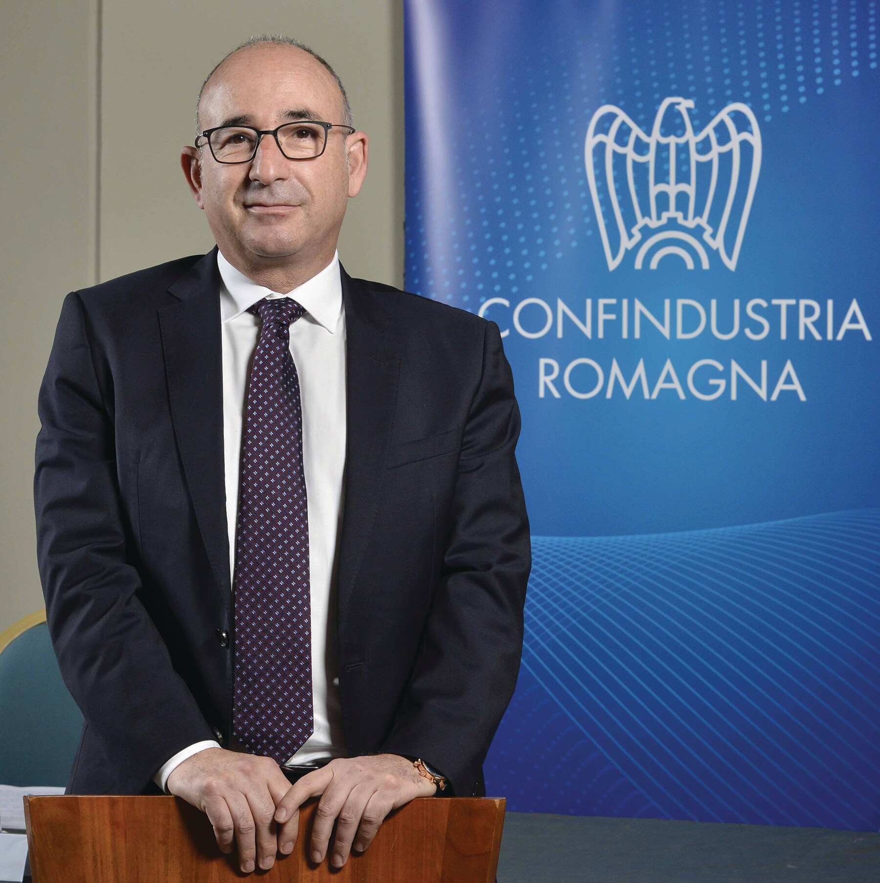 Roberto Bozzi.  Il presidente di Confindustria Romagna, la maxi-territoriale che si prepara a festeggiare il secondo anniversario  nata dell'unione degli industriali forlivesi con quelli di Ravenna e Rimini.  