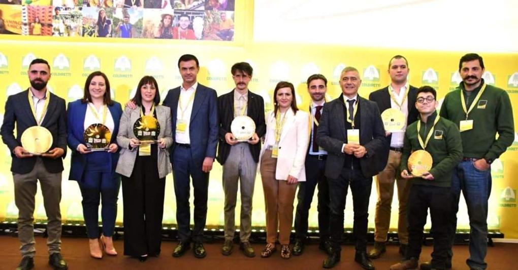 I vincitori dell’Oscar Green con il presidente Coldiretti Prandini 