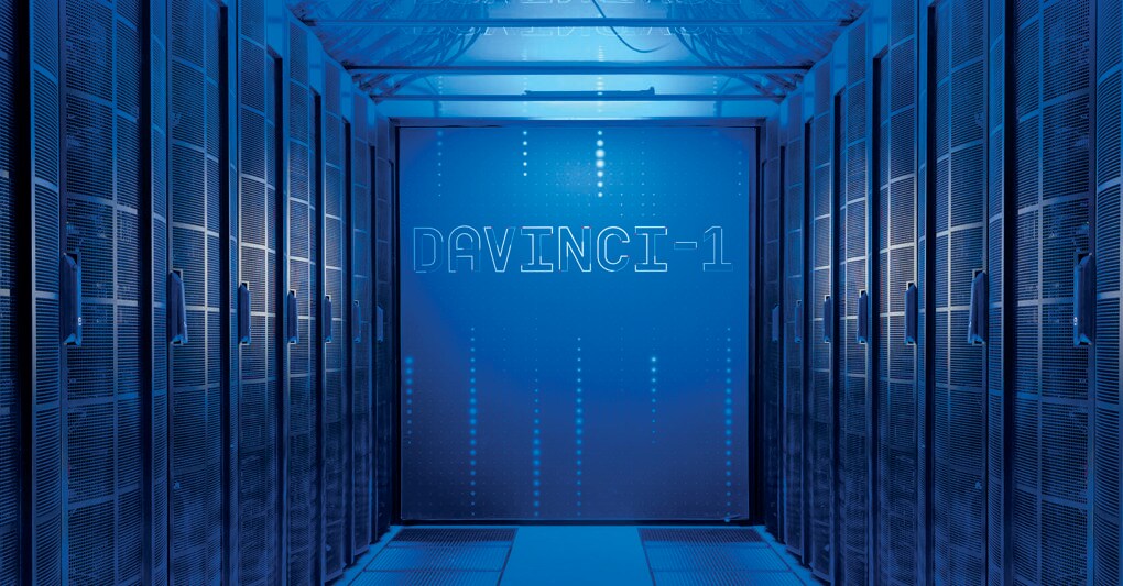 Alte prestazioni. Il davinci-1 è una piattaforma cloud e di supercomputing di Leonardo per lo sviluppo di applicazioni nei settori aerospaziale, della sicurezza e della difesa 