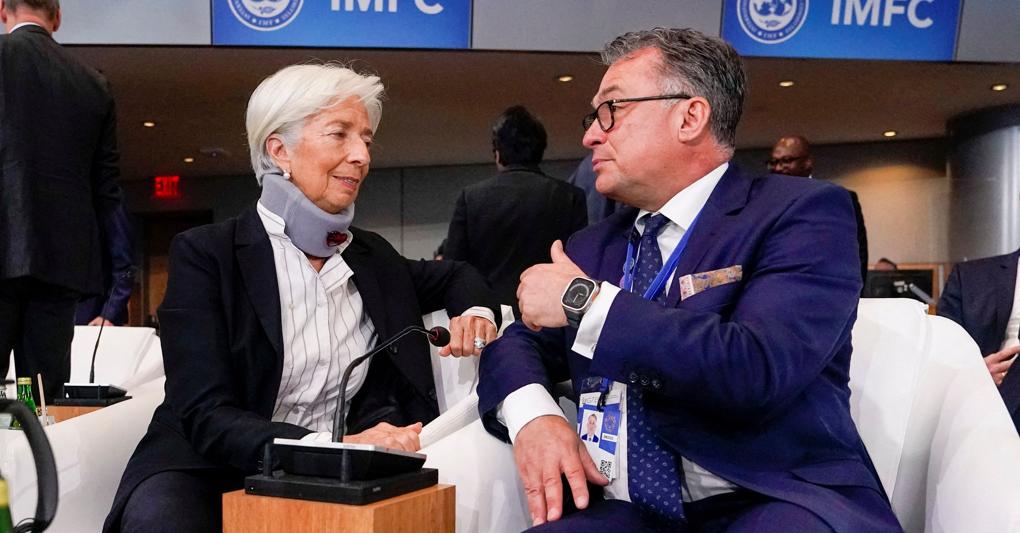 Christine Lagarde con il presidente della Bundesbank Joachim Nagel (Reuters) 