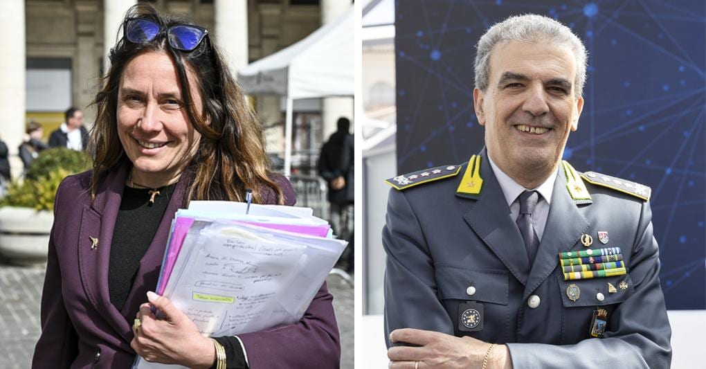 Il ministro per le Disabilità Alessandra Locatelli e il Comandante Generale della Guardia di Finanza Andrea De Gennaro (Imagoeconomica) 
