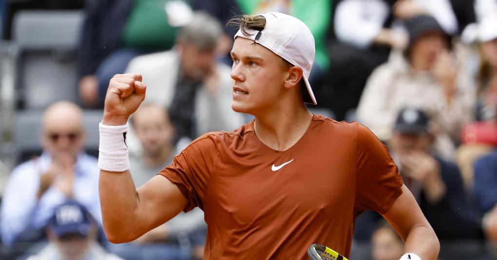 Holger Rune agli internazionali di tennis a Roma (Ansa) 