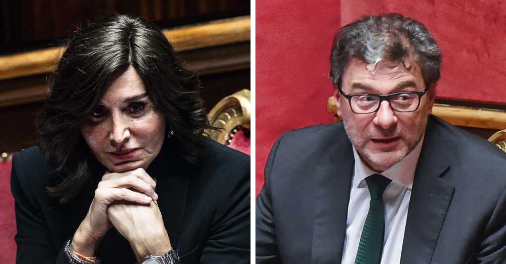 Anna Maria Bernini , Giancarlo Giorgetti . (Ansa( 