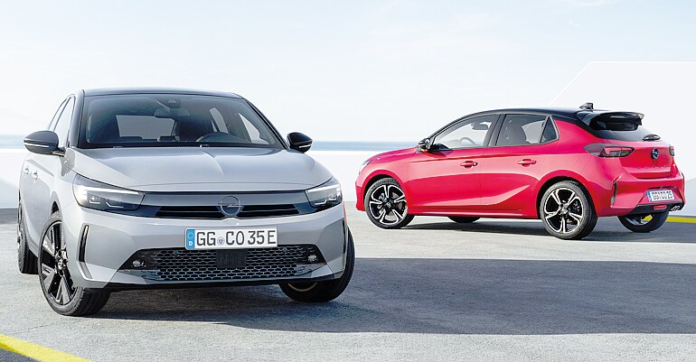  La Opel Corsa mostra un’espressione frontale ridisegnata  