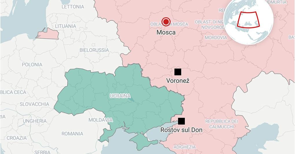 Entrati a Rostov nelle prime ore di mattina di sabato, i paramilitari sono poi arrivati a Voronezh e si muovono verso Mosca  