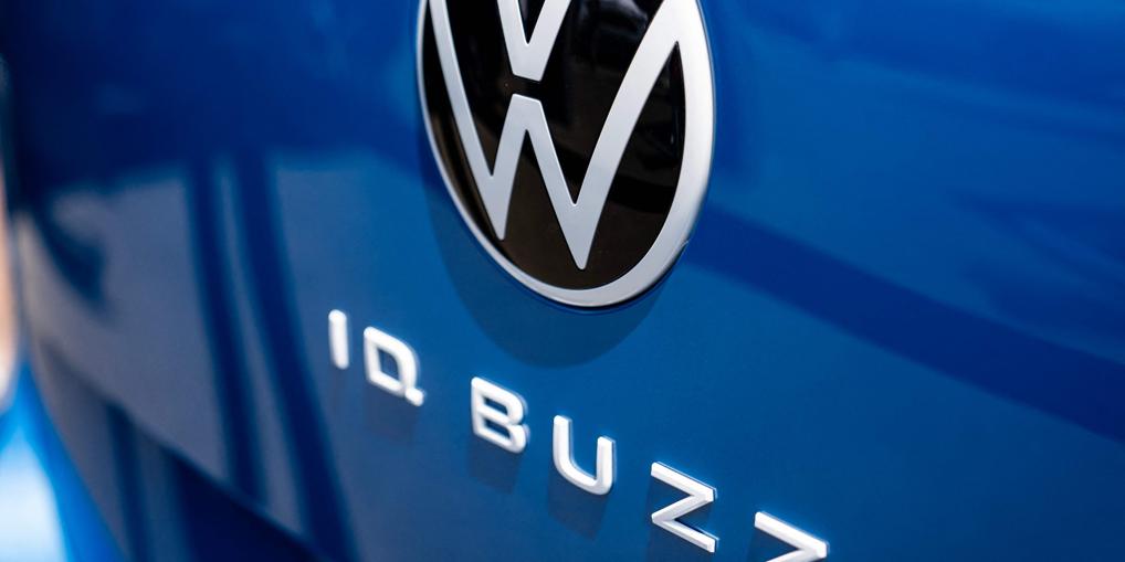 Un particolare  dell’ID Buzz Volkswagen (Getty images via AFP) 