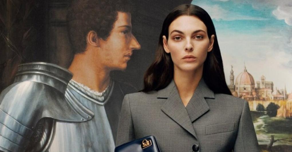La campagna di Ferragamo scattata fra  le opere degli Uffizi di Firenze  
