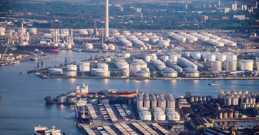 Rotterdam. Visione del porto dove sorgerà l’impianto di cattura della Co2 