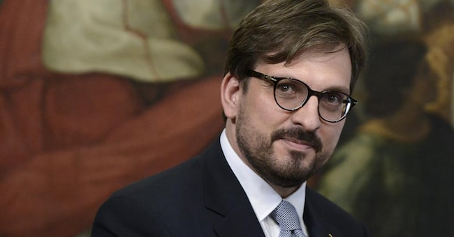 ROME, ITALY - JUNE 13: Guido Guidesi during the oath of the Vice Presidents and Subsecretaries at Palazzo Chigi on June 13, 2018 in Rome, Italy. The Italian Government is completed by the appointment of 39 Under-Secretaries and 6 Vice-Presidents.(Photo by Simona Granati - Corbis/Corbis via Getty Images,)