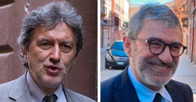 La combo mostra Marco Marsilio (S) e Luciano D’Amico. ANSA/ASSIMO PERCOSSI/LUCA PROSPERI