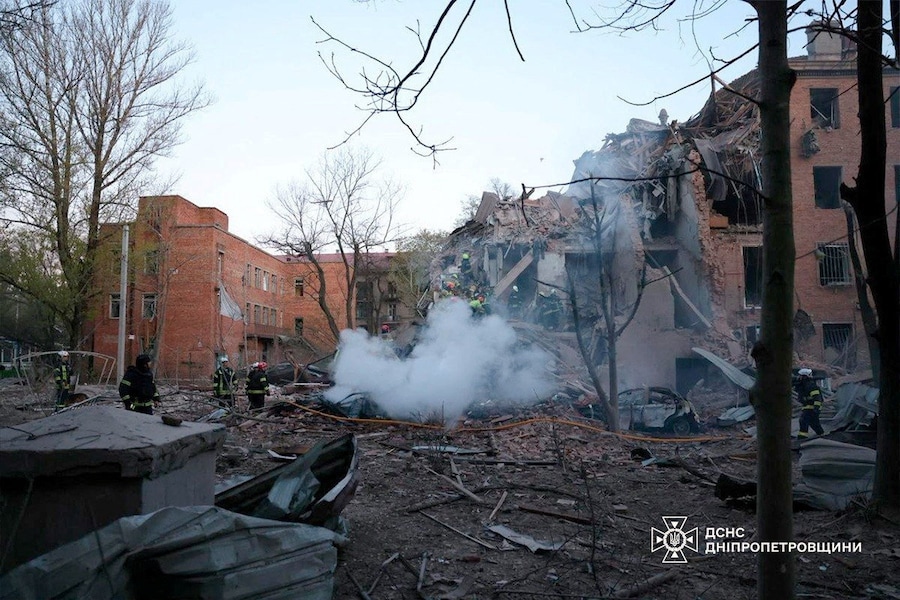 Servizio stampa del Servizio statale di emergenza dell'Ucraina nella regione di Dnipropetrovsk/Foto fornita tramite REUTERS (via REUTERS)