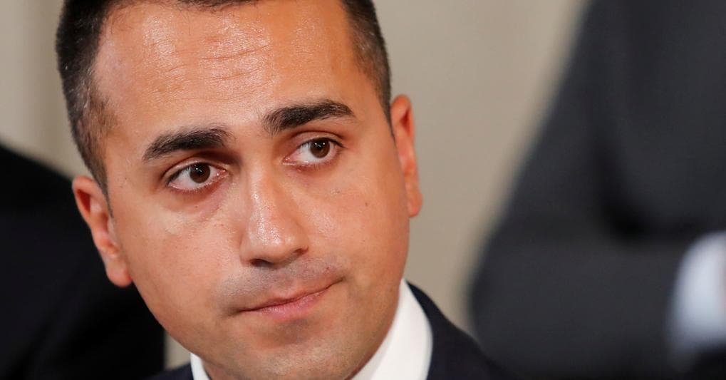 Resultado de imagem para pictures of Luigi di Maio signing his support to ICAN