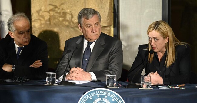 Conferenza stampa del Governo a Cutro (Agf)