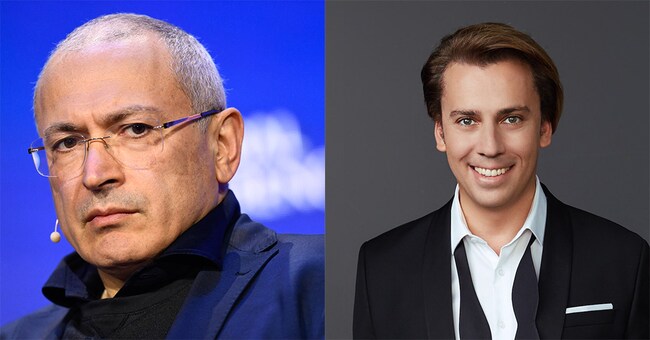 Mikhail Khodorkovsky a sinistra e Maxim Galkin